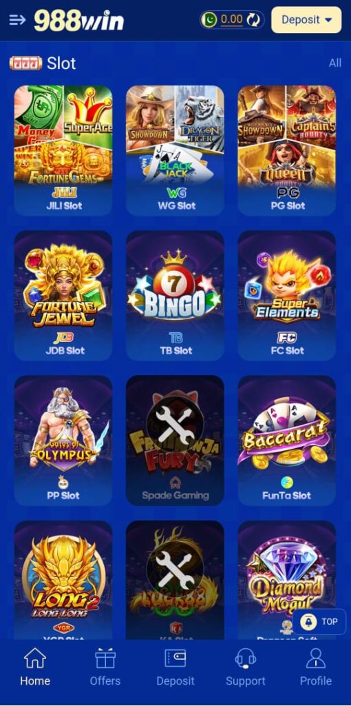 988Win Game Slot Section