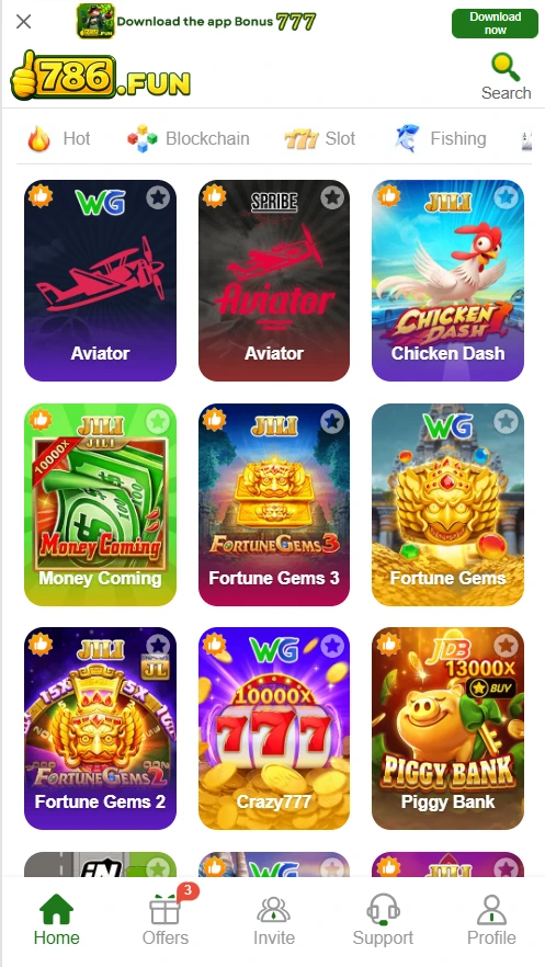 786fun game register and login