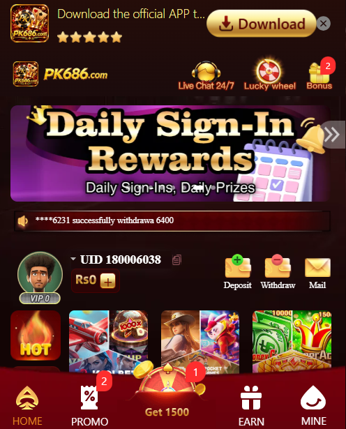 pk686 game login and download