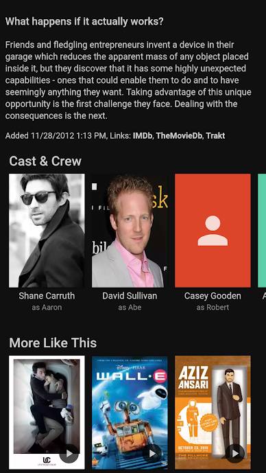 Jellyfin APK download - movie details page with cast and recommendations on Android