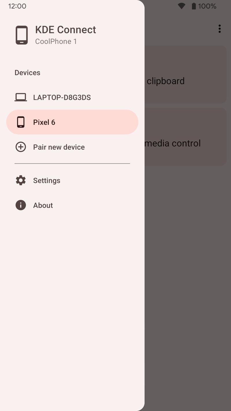 kde connect apk download — KDE Connect paired devices screen connecting phone and PC