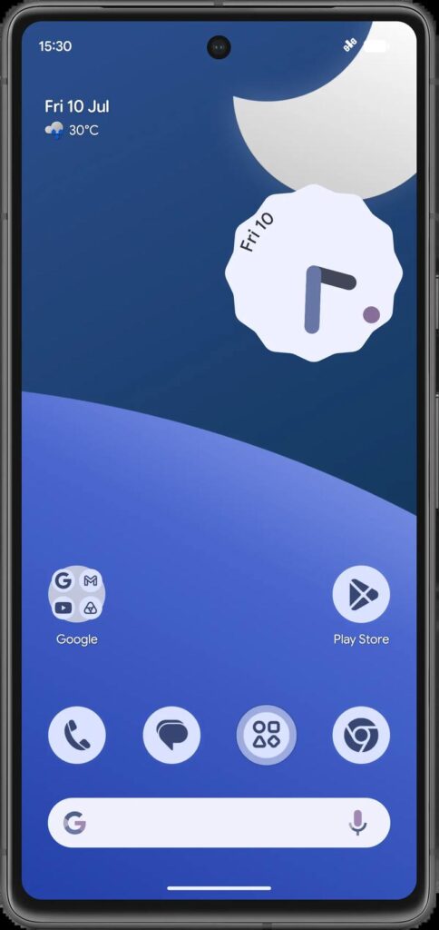 lawnchair apk download — Lawnchair launcher dark mode home screen on Android